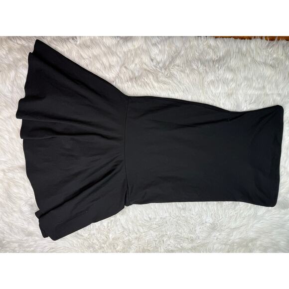 Club Monaco Fluted Strapless Knit Dress Black Size L NWT Old Money Luxury - Picture 5 of 13